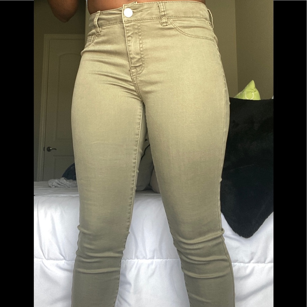 Olive green jeans